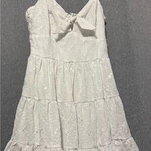 Charming White Lace Short Dress